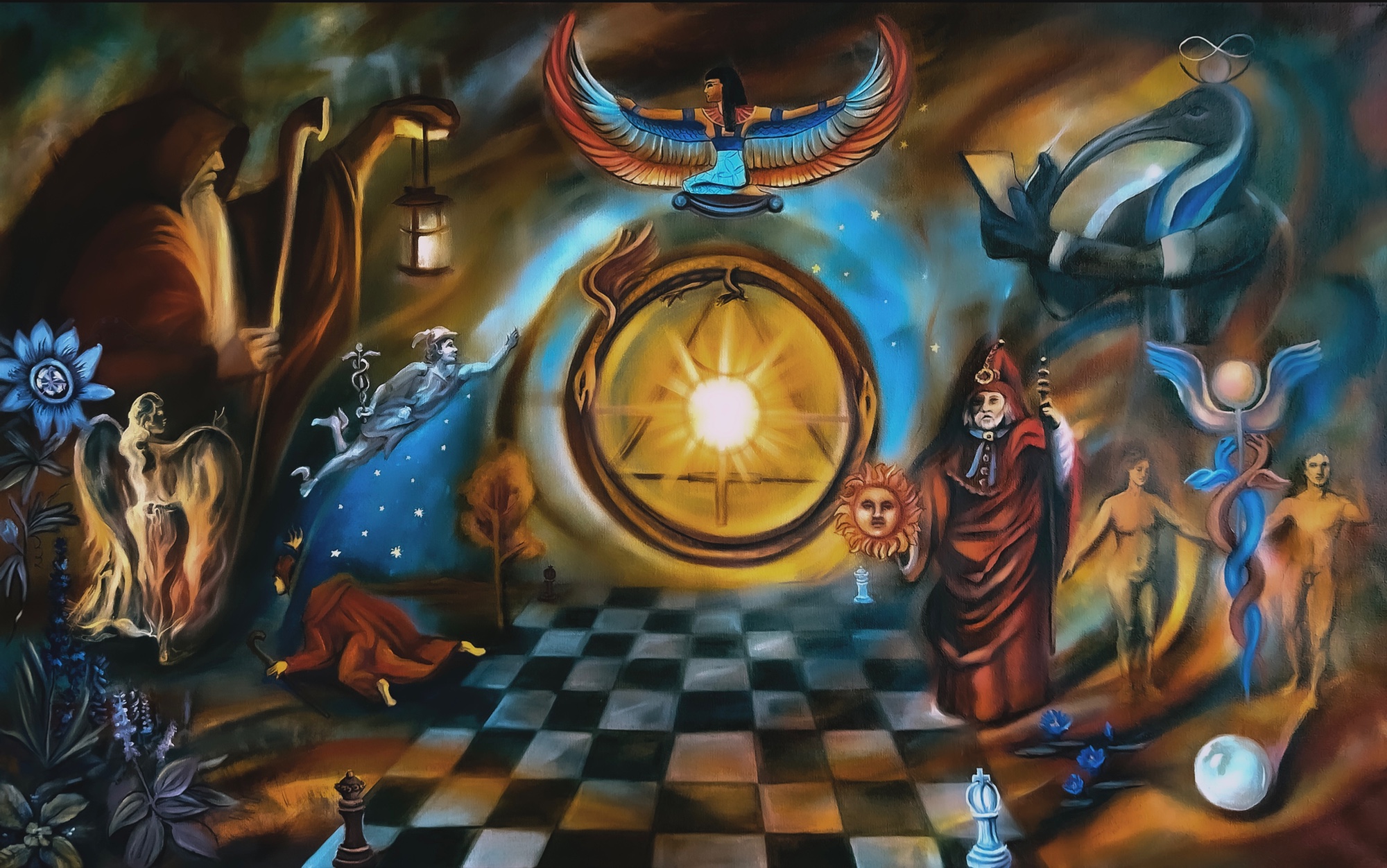 Mercury — talismanic painting by Amelia Passer